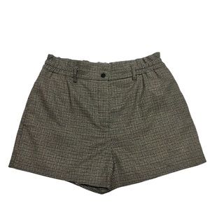 NWT See U Soon by Anthropologie Women’s Plaid High Waisted Shorts, Size 8
